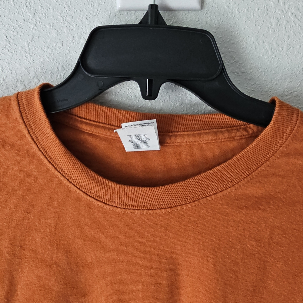 Gildan Rust Long Sleeve Men's Tee - Picture 8 of 9